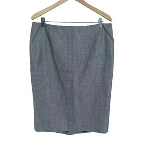 Vintage Escada Houndstooth Plaid Pencil Skirt Knee Length Office Siren Size 14